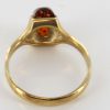Italian Handmade Elegant German Baltic Amber Ring in 9ct solid Gold-GR0106 RRP £235!!!