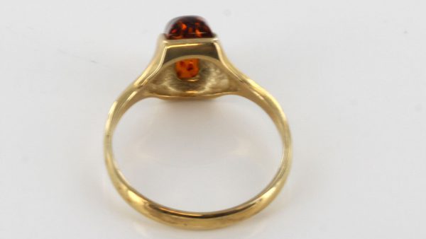 Italian Handmade Elegant German Baltic Amber Ring in 9ct solid Gold-GR0106 RRP £235!!!