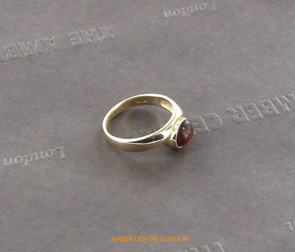 Italian Handmade Elegant German Baltic Amber Ring in 9ct solid Gold-GR0098 RRP £295!!!