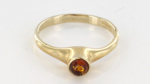 Italian Handmade Elegant German Baltic Amber Ring in 9ct solid Gold-GR0107 RRP £195!!!