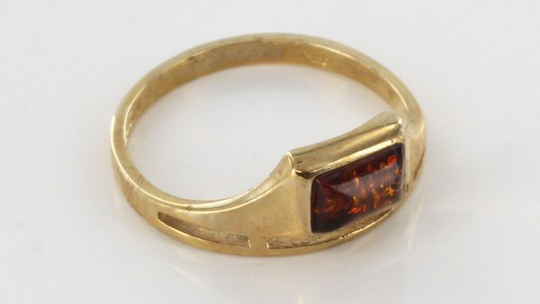Italian Handmade Elegant German Baltic Amber Ring in 9ct solid Gold-GR0108 RRP £195!!!