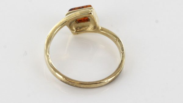 Italian Handmade Elegant German Baltic Amber Ring in 9ct solid Gold-GR0109 RRP £195!!!