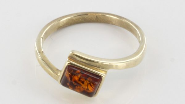 Italian Handmade Elegant German Baltic Amber Ring in 9ct solid Gold-GR0109 RRP £195!!!