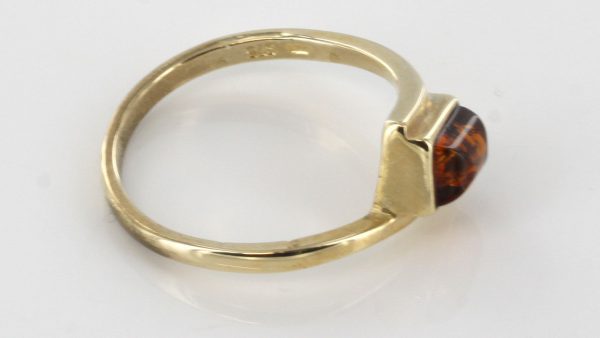 Italian Handmade Elegant German Baltic Amber Ring in 9ct solid Gold-GR0109 RRP £195!!!