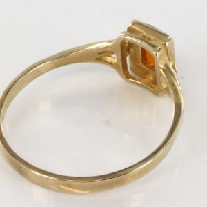 Italian Handmade Elegant German Baltic Amber Ring in 9ct Gold-GR0110 RRP £175!!!