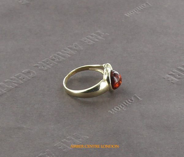 Italian Unique Handmade German Baltic Amber Ring in 9ct solid Gold- GR0111 RRP £235!!!