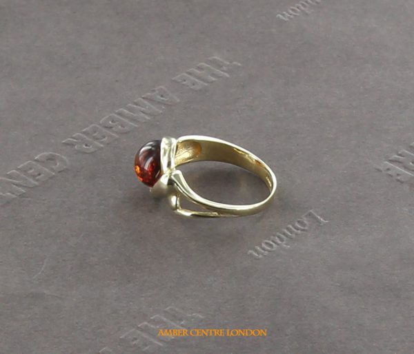 Italian Unique Handmade German Baltic Amber Ring in 9ct solid Gold- GR0111 RRP £235!!!