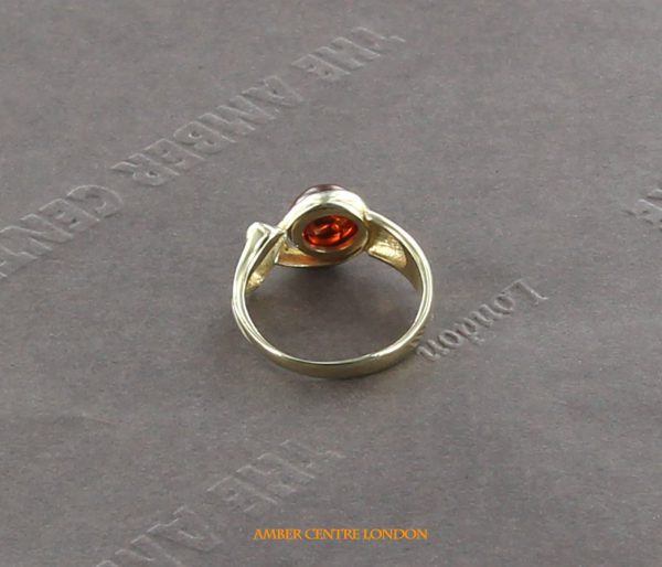 Italian Unique Handmade German Baltic Amber Ring in 9ct solid Gold- GR0111 RRP £235!!!