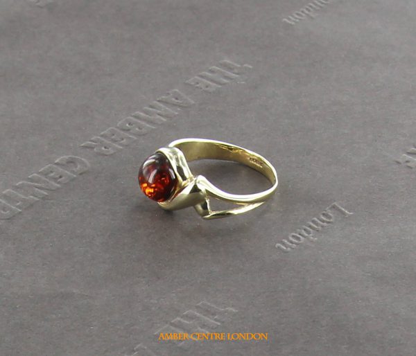 Italian Unique Handmade German Baltic Amber Ring in 9ct solid Gold- GR0111 RRP £235!!!