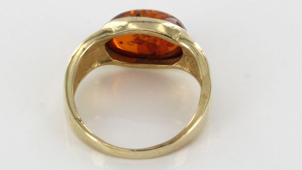 Italian Unique Handmade German Baltic Amber Ring in 9ct solid Gold- GR0114 RRP £295!!!