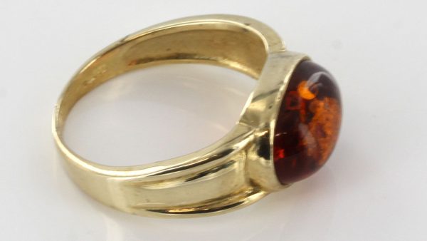 Italian Unique Handmade German Baltic Amber Ring in 9ct solid Gold- GR0114 RRP £295!!!