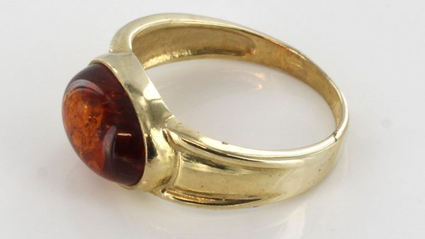 Italian Unique Handmade German Baltic Amber Ring in 9ct solid Gold- GR0114 RRP £295!!!