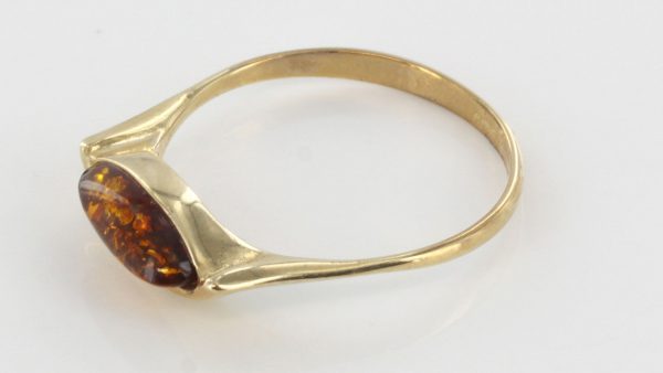 Italian Unique Handmade German Baltic Amber Ring in 9ct solid Gold- GR0117 RRP £195!!!