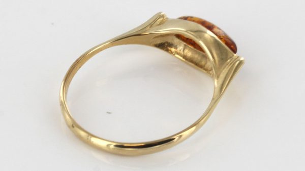 Italian Unique Handmade German Baltic Amber Ring in 9ct solid Gold- GR0117 RRP £195!!!