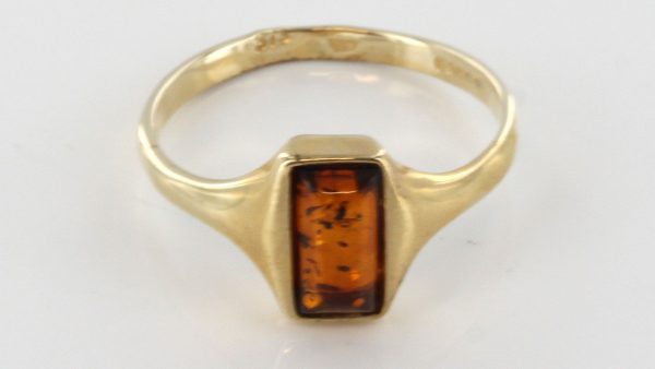 Italian Unique Handmade German Baltic Amber Ring in 9ct solid Gold- GR0118 RRP £175!!!