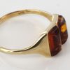 Italian Unique Handmade German Baltic Amber Ring in 9ct solid Gold- GR0119 RRP £175!!!