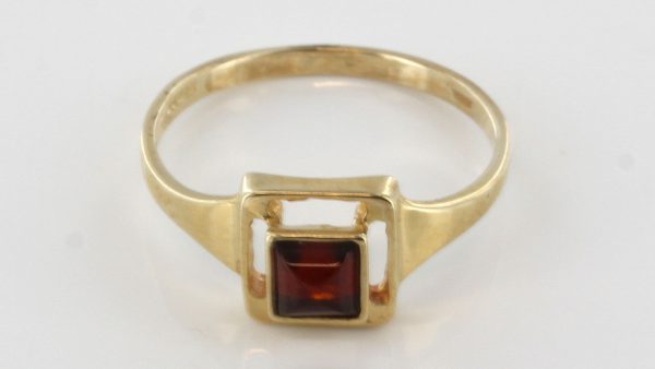 Italian Unique Handmade German Baltic Amber Ring in 9ct solid Gold- GR0121 RRP £145!!!