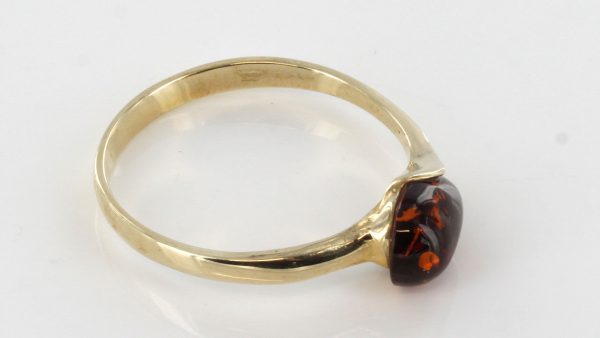 Italian Unique Handmade German Baltic Amber Ring in 9ct solid Gold- GR0123 RRP £175!!!