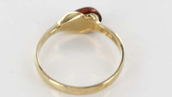 Italian Unique Handmade German Baltic Amber Ring in 9ct solid Gold- GR0123 RRP £175!!!