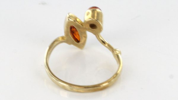 Italian Unique Handmade German Baltic Amber Ring in 9ct solid Gold- GR0137 RRP £245!!!