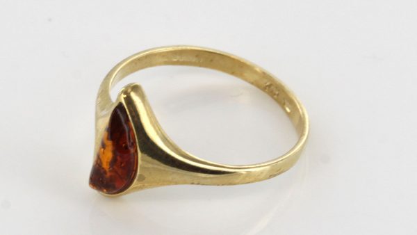 Italian Unique Handmade German Baltic Amber Ring in 9ct solid Gold- GR0145 RRP £195!!!