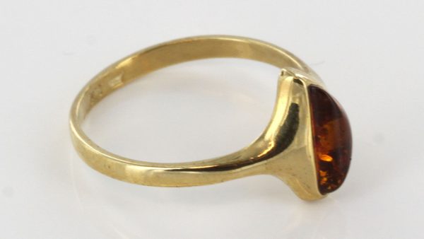 Italian Unique Handmade German Baltic Amber Ring in 9ct solid Gold- GR0145 RRP £195!!!