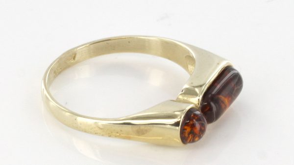 Italian Unique Handmade German Baltic Amber Ring in 9ct solid Gold- GR0149 RRP £195!!!