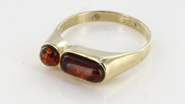 Italian Unique Handmade German Baltic Amber Ring in 9ct solid Gold- GR0149 RRP £195!!!