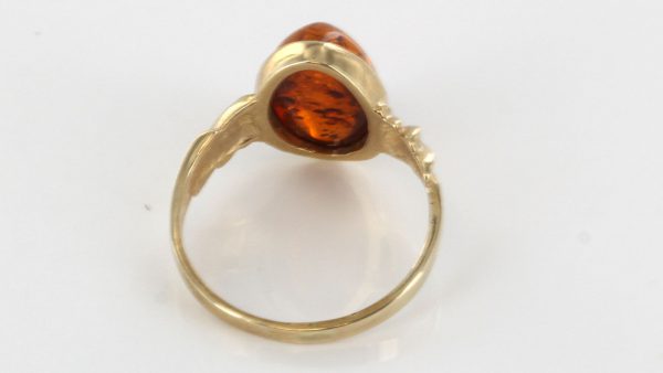 Italian Unique Handmade German Baltic Amber Ring in 9ct solid Gold- GR0150 RRP £195!!!