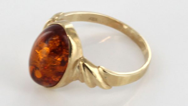 Italian Unique Handmade German Baltic Amber Ring in 9ct solid Gold- GR0150 RRP £195!!!