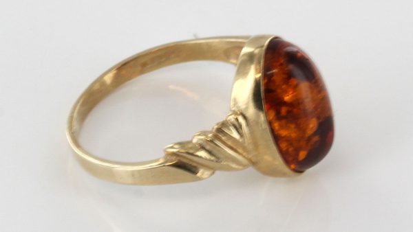 Italian Unique Handmade German Baltic Amber Ring in 9ct solid Gold- GR0150 RRP £195!!!