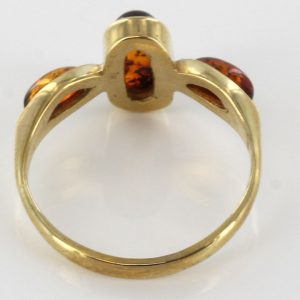 Italian Unique Handmade German Baltic Amber Ring in 9ct solid Gold- GR0151 RRP £195!!!