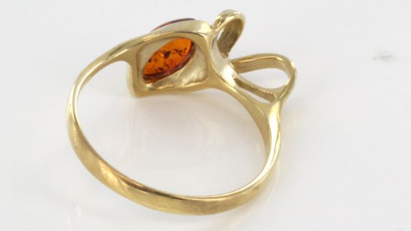 Italian Unique Handmade German Baltic Amber Ring in 9ct solid Gold- GR0167 RRP £225!!!