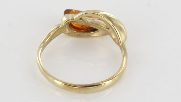 Italian Unique Handmade German Baltic Amber Ring in 9ct solid Gold- GR0168 RRP £195!!!