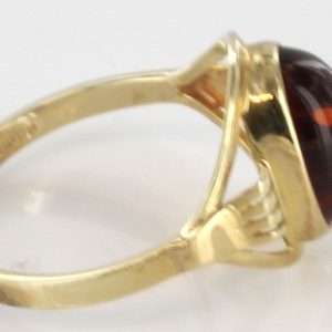 Italian Unique Handmade German Baltic Amber Ring in 9ct solid Gold- GR0192 RRP £295!!!