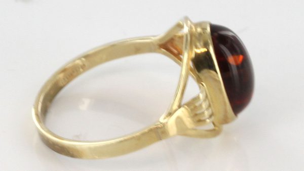 Italian Unique Handmade German Baltic Amber Ring in 9ct solid Gold- GR0192 RRP £295!!!