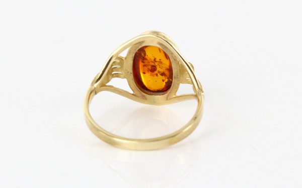 Italian Unique Handmade German Baltic Amber Ring in 9ct solid Gold- GR0192 RRP £295!!!