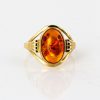 Italian Unique Handmade German Baltic Amber Ring in 9ct solid Gold- GR0192 RRP £295!!!
