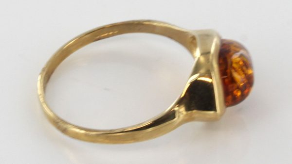 Italian Unique Handmade German Baltic Amber Ring in 9ct solid Gold- GR0204 RRP £195!!!