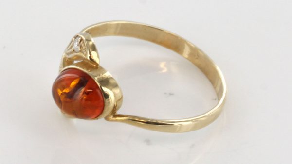 Italian Unique Handmade German Baltic Amber Ring in 9ct solid Gold- GR0206 RRP £185!!!