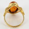 Italian Unique Handmade German Baltic Amber Ring in 18ct solid Gold- GR0667 RRP £625!!