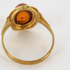 Italian Unique Handmade German Baltic Amber Ring in 14ct solid Gold- GR0505 RRP £695!!!