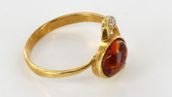 Italian Made Unique German Baltic Amber Ring in 18ct solid Gold-GR0675 RRP£425!!!