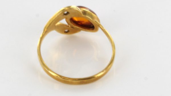 Italian Made Unique German Baltic Amber Ring in 18ct solid Gold-GR0675 RRP£425!!!