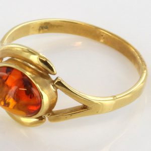 Italian Unique Handmade German Baltic Amber Ring in 18ct Solid Gold- GR0681 RRP £395!!