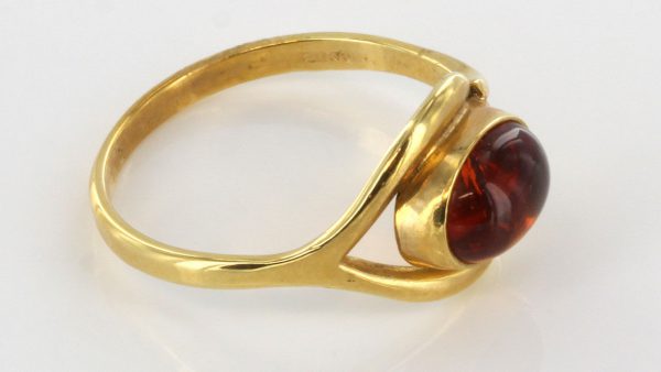 Italian Unique Handmade German Baltic Amber Ring in 18ct Solid Gold- GR0681 RRP £395!!