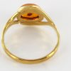 Italian Unique Handmade German Baltic Amber Ring in 18ct Solid Gold- GR0681 RRP £395!!