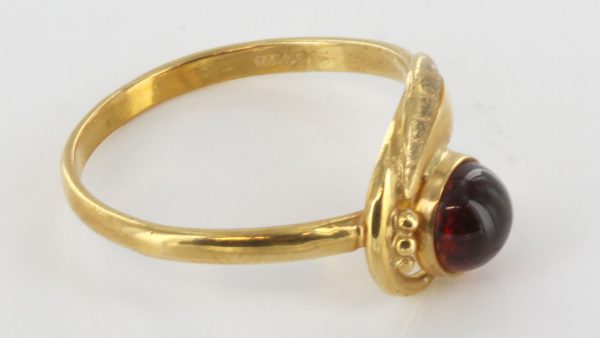 Italian Made Unique German Baltic Amber Ring in 18ct solid Gold-GR0683 RRP£495!!!