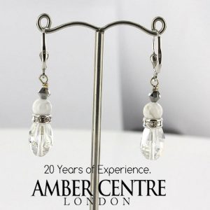 GENUINE GERMAN HAND MADE COEUR DE LION WHITE CRYSTAL EARRINGS- H4607 RRP£49!!!