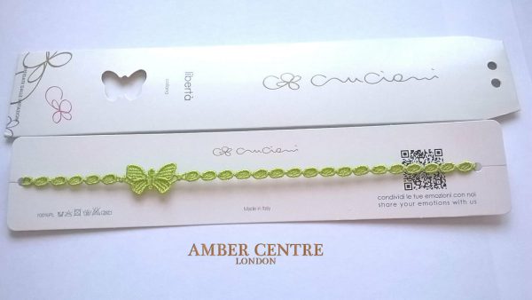 Lime Green Cruciani Butterfly Necklace RRP£20!!!